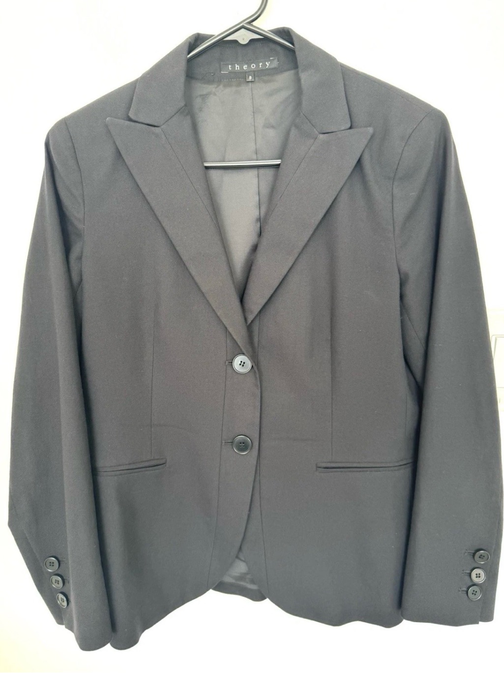 Theory Black Women's Black Blazer Size 8